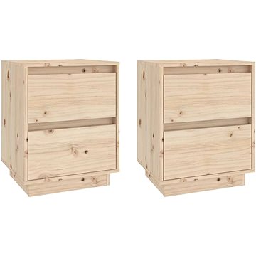 

SHUMEE Noční stolky 2 ks 40 × 35 × 50 cm masivní borové dřevo, 813316