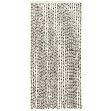 

SHUMEE Závěs proti hmyzu bílý a tmavě šedý 100 × 220 cm Chenille