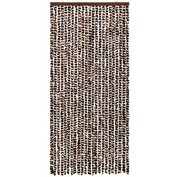 

SHUMEE Závěs proti hmyzu hnědý a bílý 90 × 220 cm Chenille