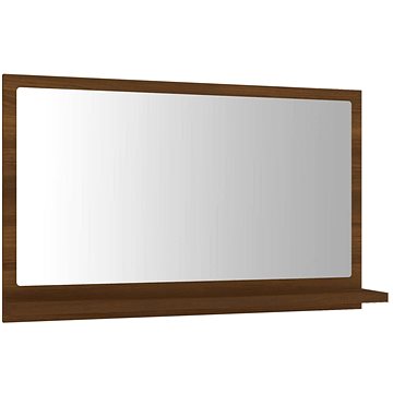 

Shumee Koupelnové zrcadlo 60 × 10,5 × 37 cm, kompozitní dřevo, hnědý dub