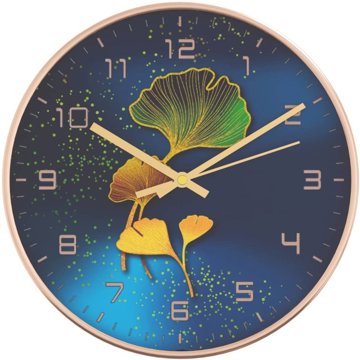 

Shumee Nástěnné hodiny 29,5 cm, zlatomodré