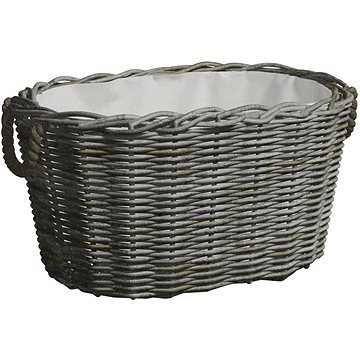 

SHUMEE Koš na dřevo s držadly 60 × 40 × 28 cm