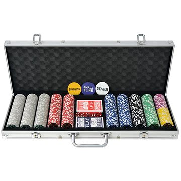 Shumee Poker set 500 laserových žetonů hliník