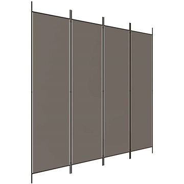 

SHUMEE čtyřdílný paraván antracitový, 200 × 200 cm