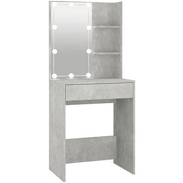 

Shumee Toaletní stolek s LED betonově šedý 60 × 40 × 140 cm