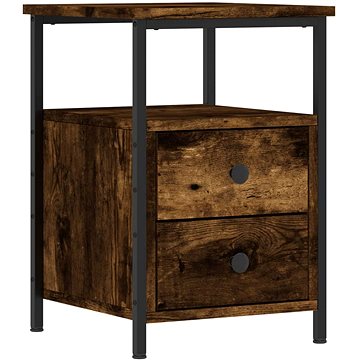 

Shumee noční stolek kouřový dub 34 × 35,5 × 50 cm kompozitní dřevo
