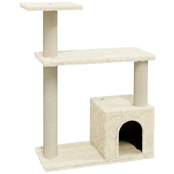 

Shumee Škrabadlo pro kočky se sisalovými sloupky krémové 70 cm