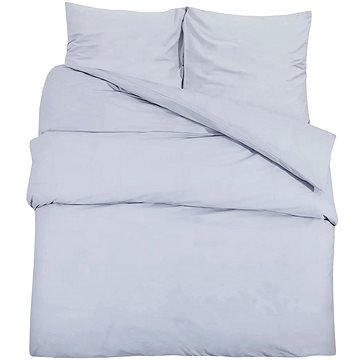 

Shumee Sada ložního prádla 1+2 šedá 200 × 220 cm mikrovlákno, bez potisku, polštáře 80 × 80 cm