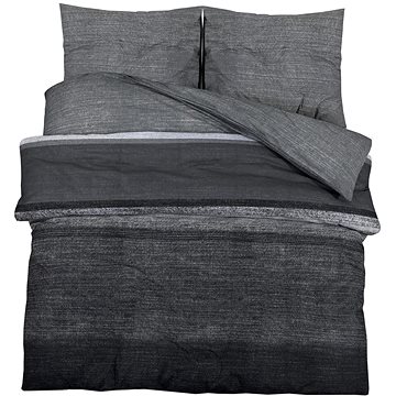 

Shumee Sada ložního prádla 1+2 tmavě šedá 200 × 200 cm bavlna, žíhané, polštáře 60 × 70 cm