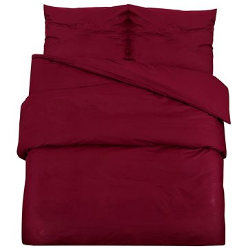 

Shumee Sada ložního prádla 1+2 bordó 200 × 200 cm mikrovlákno, bez potisku, polštáře 50 × 75 cm