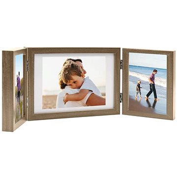 

Shumee Třídílný fotorámeček 2 × 13 × 18 cm, 28 × 18 cm, světle hnědý