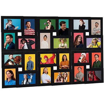 

Shumee Kolážový fotorámeček, 24 obrázků, 13 × 18 cm, černý MDF