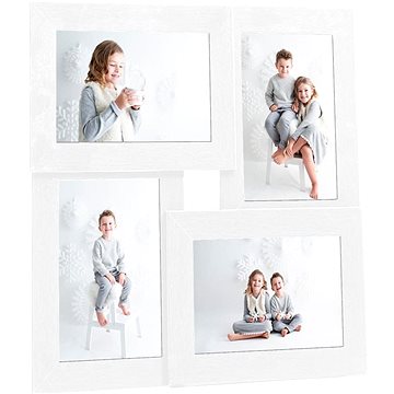 

Shumee Kolážový fotorámeček, 4 obrázky, 13 × 18 cm, bílý MDF
