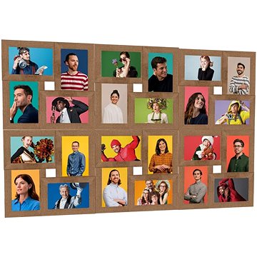 

Shumee Kolážový fotorámeček, 24 obrázků, 10 × 15 cm, světle hnědý MDF