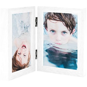 

Shumee Dvoudílný fotorámeček, 10 × 15 cm, bílý