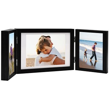 

Shumee Třídílný fotorámeček 2 × 13 × 18 cm, 28 × 18 cm, černý