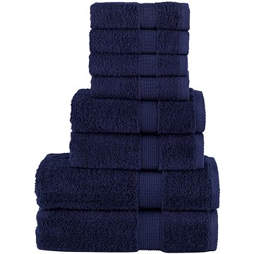 

Shumee Premium 8dílná navy modrá 600 g/m2 100% bavlna