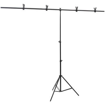 

Shumee Stojan na fotopozadí ve tvaru T, černý 201 × 60 × (70 - 200) cm