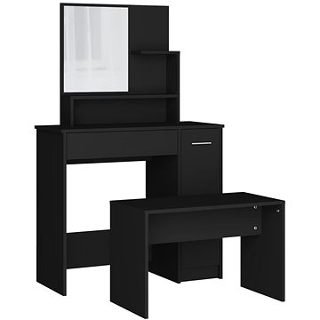 

Shumee Set toaletního stolku černý 86,5 × 35 × 136 cm