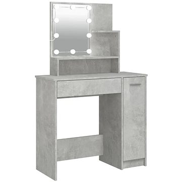

Shumee Toaletní stolek s LED betonově šedý 86,5 × 35 × 136 cm