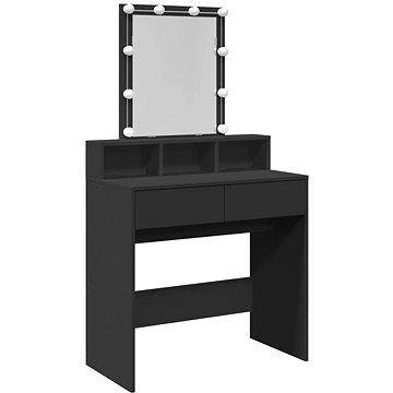 

Shumee Toaletní stolek s LED černý 80 × 41 × 144,5 cm