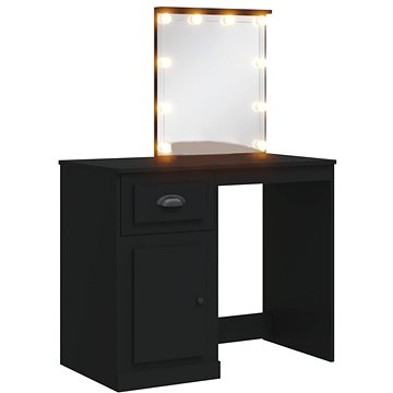 

Shumee Toaletní stolek s LED osvětlením černý 90 × 42 × 132,5 cm