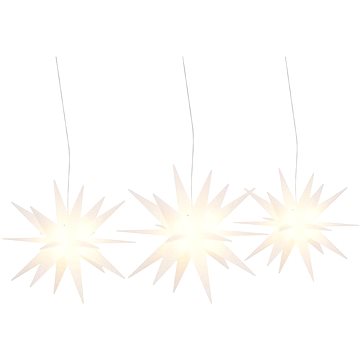 

Shumee svítící vánoční hvězdy s LED 3 ks, skládací bílé