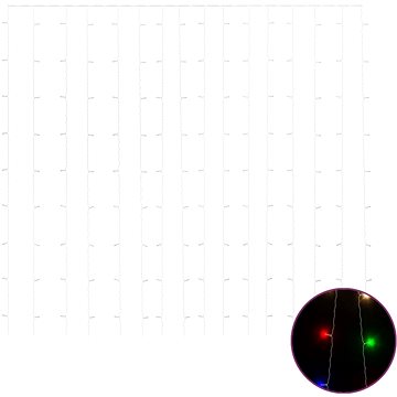 

Shumee světelný závěs 3 × 3 m 300 LED diod pestrobarevné světlo , 8 funkcí