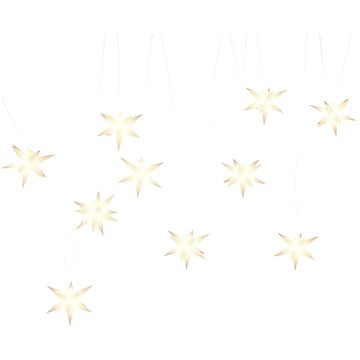 

Shumee svítící vánoční hvězdy s LED 10 ks, bílé 10 cm