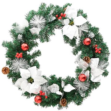 

Shumee vánoční věnec s LED diodami zelený 60 cm PVC, 321516