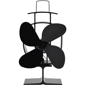 

SHUMEE Teplem poháněný ventilátor na kamna 4 lopatky černý