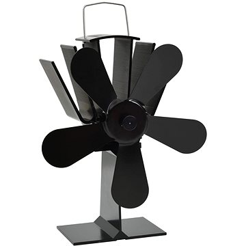 

SHUMEE Teplem poháněný ventilátor na kamna 5 lopatek - černý