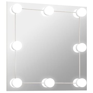 

Shumee Nástěnné zrcadlo s LED osvětlením čtvercové sklo, 3078636