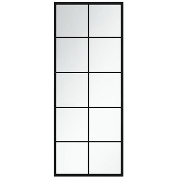 

Shumee Nástěnné zrcadlo černé 100 × 40 cm kov