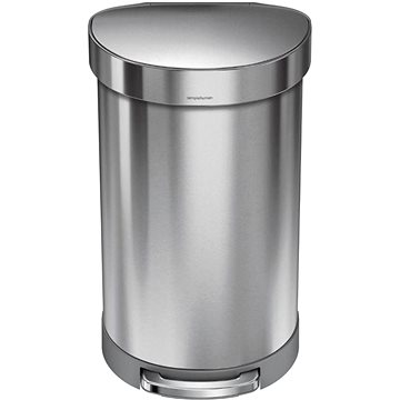 

Simplehuman Pedálový koš 45l, půlkulatý, matná ocel, FPP, rám na sáčky