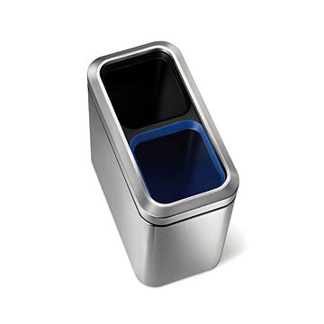 

Simplehuman Koš na tříděný odpad 10/10l, otevřený, matná ocel, FPP