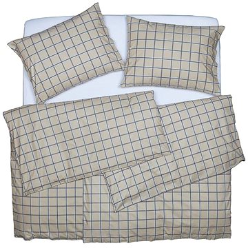 

SCANquilt povlečení KLASIK kostka béžovošedá