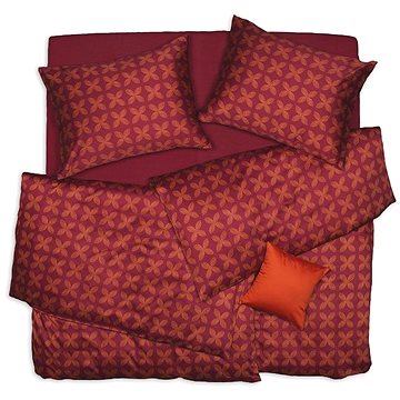 

SCANquilt povlečení SATÉN květ cihlovooranžová