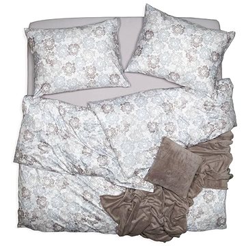 

SCANquilt povlečení JERSEY maroko bílobéžovošedá