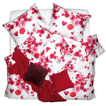 

SCANquilt povlečení SATÉN PLUS anabela bíločervená
