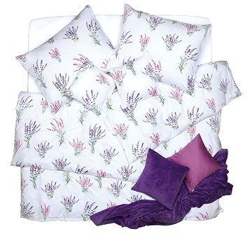 

SCANquilt povlečení KLASIK levandule bílofialová