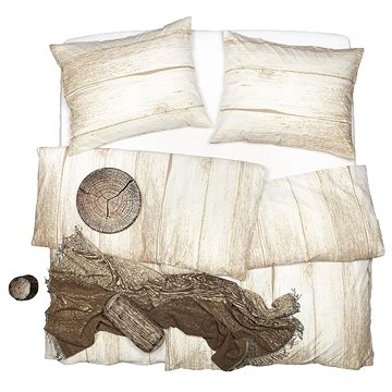 

SCANquilt povlečení KLASIK DESIGN wood smetanovobéžová