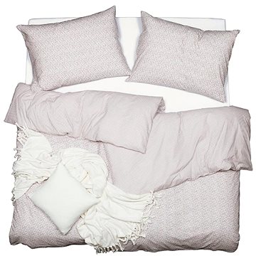 

SCANquilt povlečení KLASIK kytičky+proužky růžovozelená