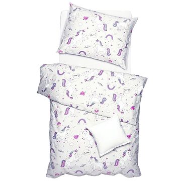 

SCANquilt povlečení KLASIK unicorn pastelová