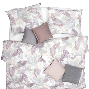 

SCANquilt povlečení SATÉN PLUS listy pastelová 140 × 220/70 × 90 cm