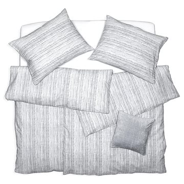 

SCANquilt povlečení KREP proužky šedá 140 × 220/70 × 90 cm