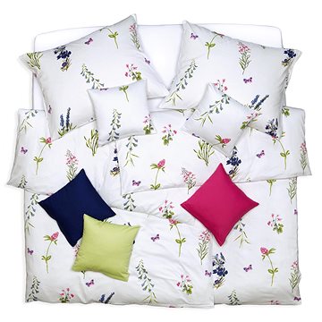 

SCANquilt povlečení KREP luční kvítí bílopestrá 140 × 220/70 × 90 cm
