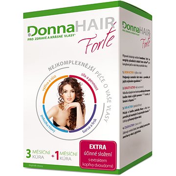 

DonnaHAIR FORTE 4měsíční kúra 90 + 30 tobolek zdarma