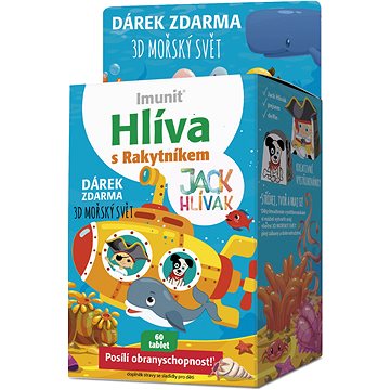 

Imunit Jack Hlívák Hlíva s rakytníkem pro děti 60 tablet + 3D mořský svět