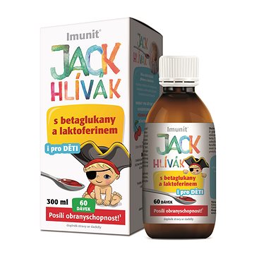 

Imunit JACK HLÍVÁK Hlíva sirup 300ml glukany + laktoferin